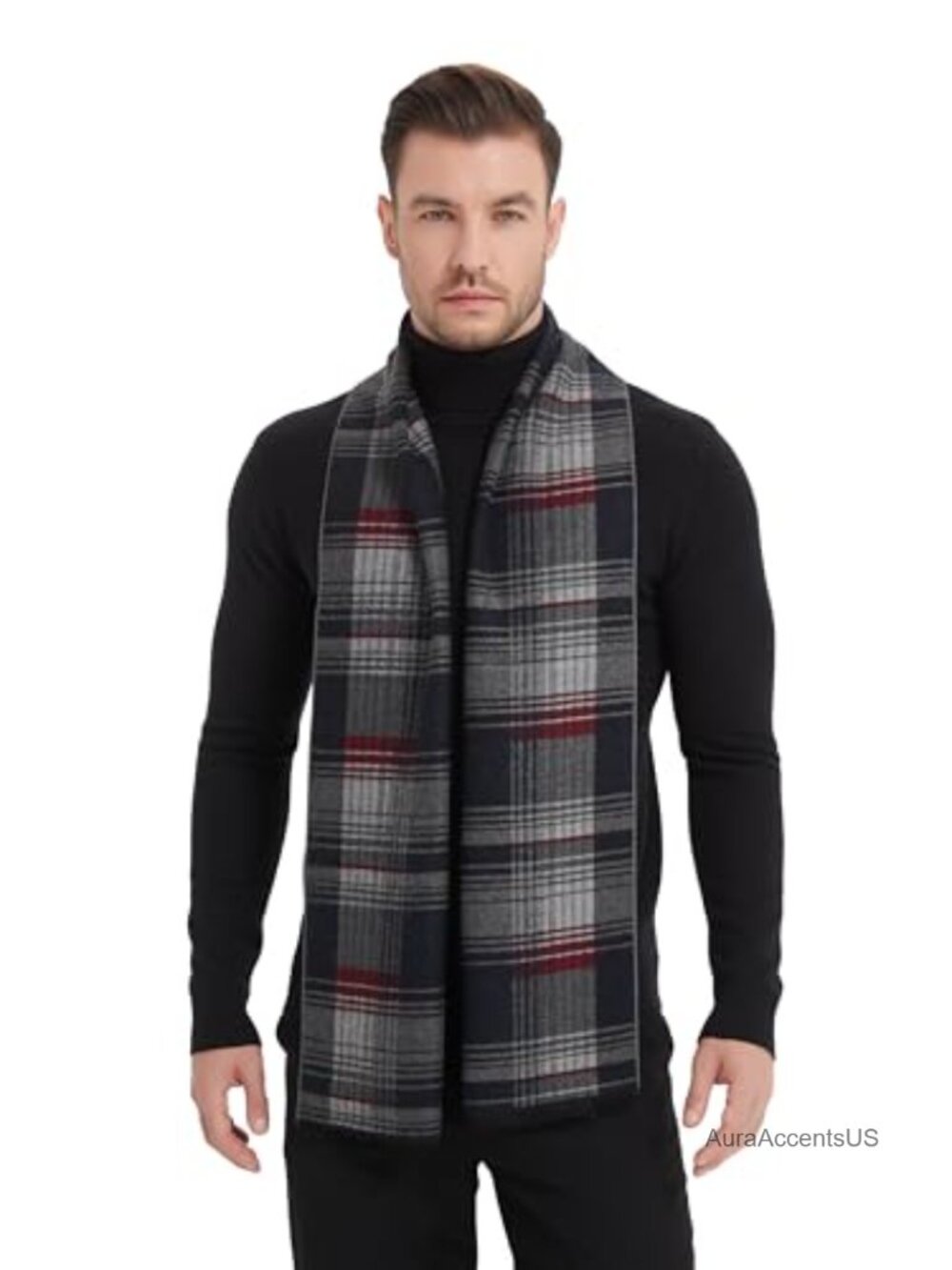 Men's Winter Scarf Cashmere Feel Super Soft Warm Lightweight